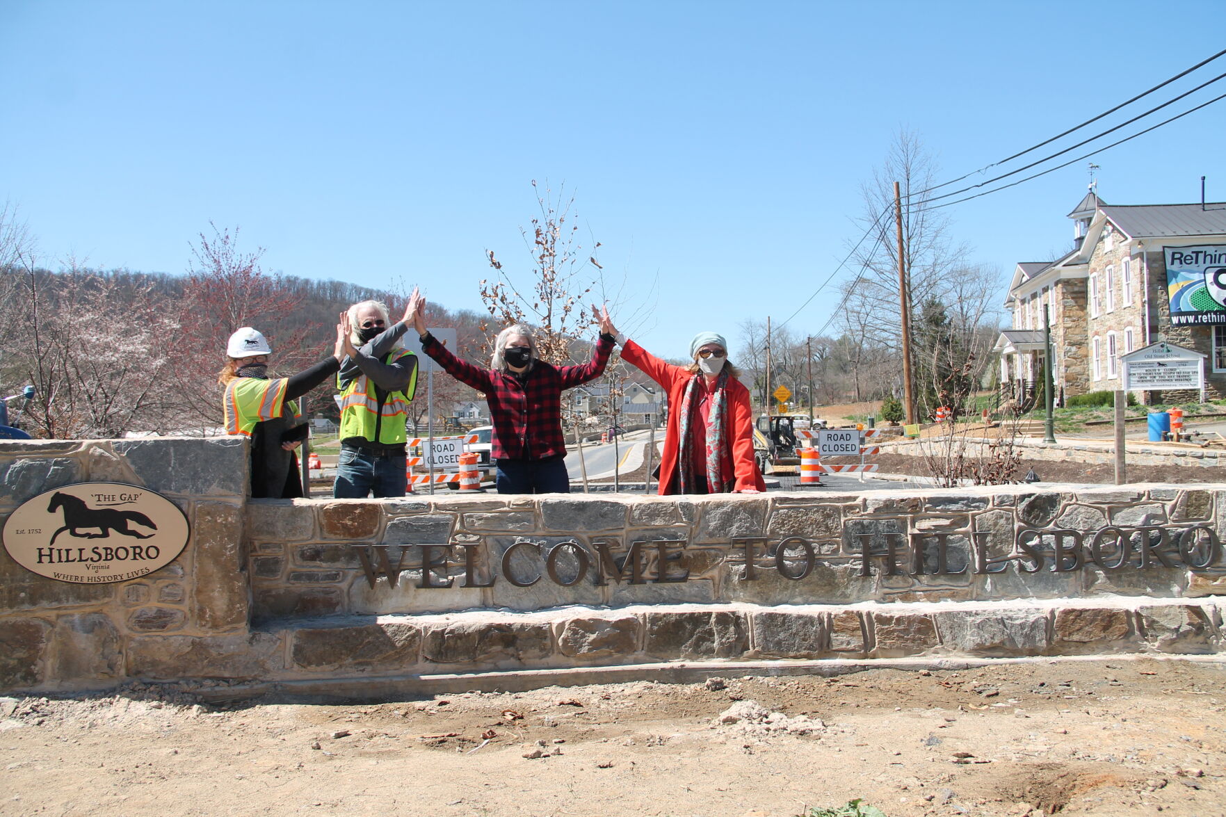 Town of Hillsboro unveils new welcome sign, opens town to two-way traffic